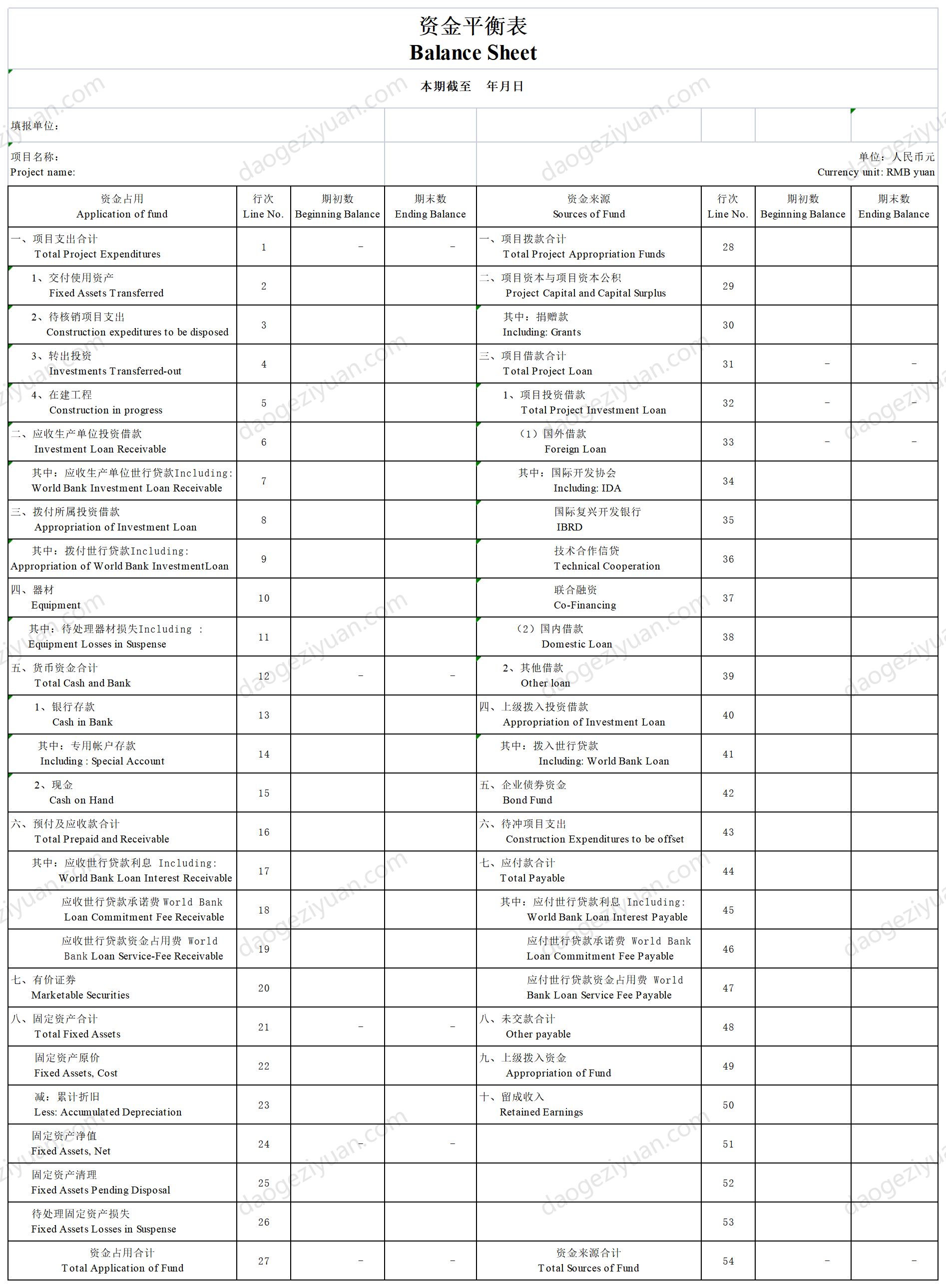 Fund balance sheet.xls