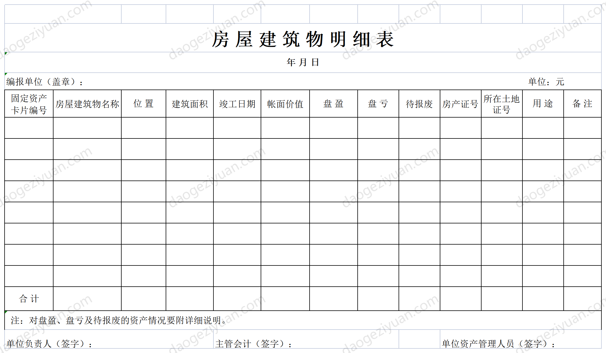 房屋建筑物明细表.xls