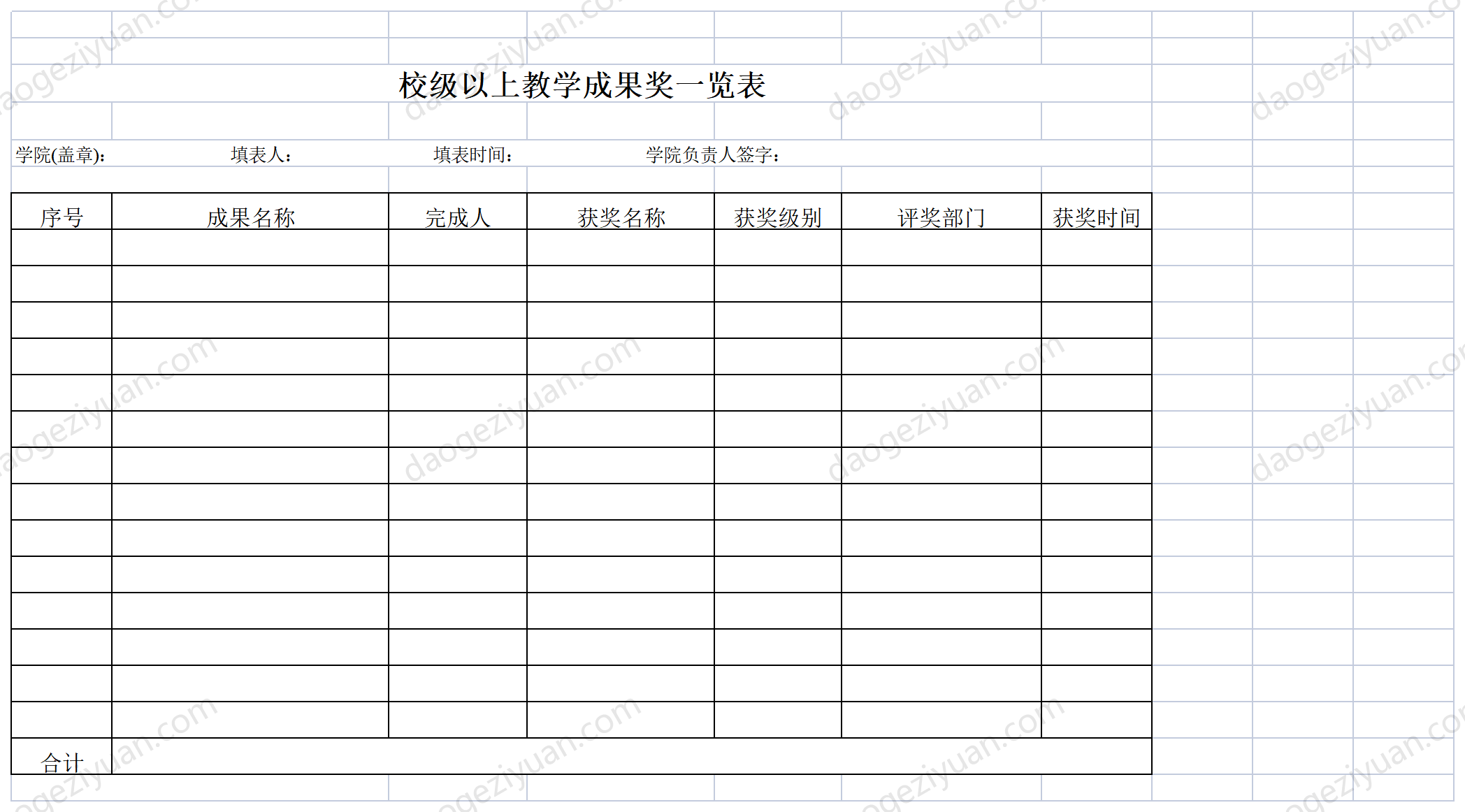 List of teaching achievement awards above school level.xls