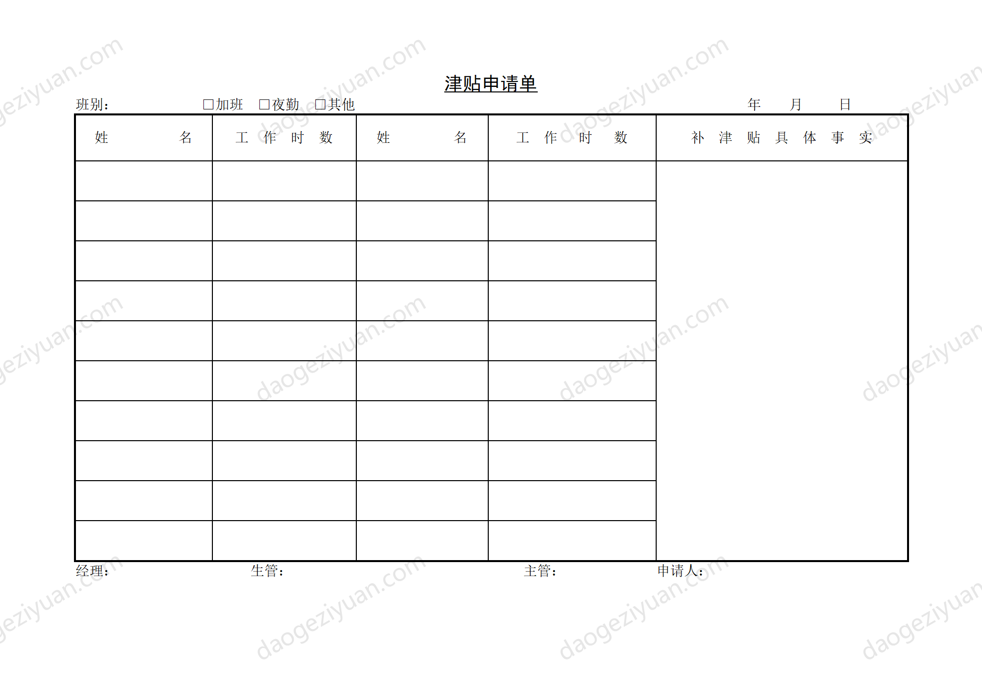 第十四節 津貼申請單.DOC