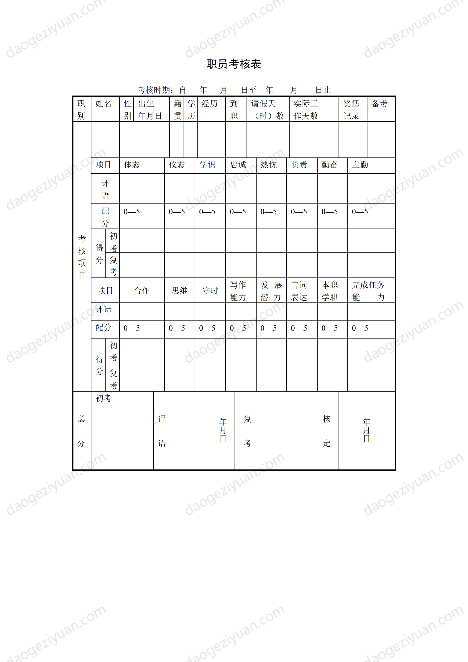 Section 4 Staff Assessment Form.DOC