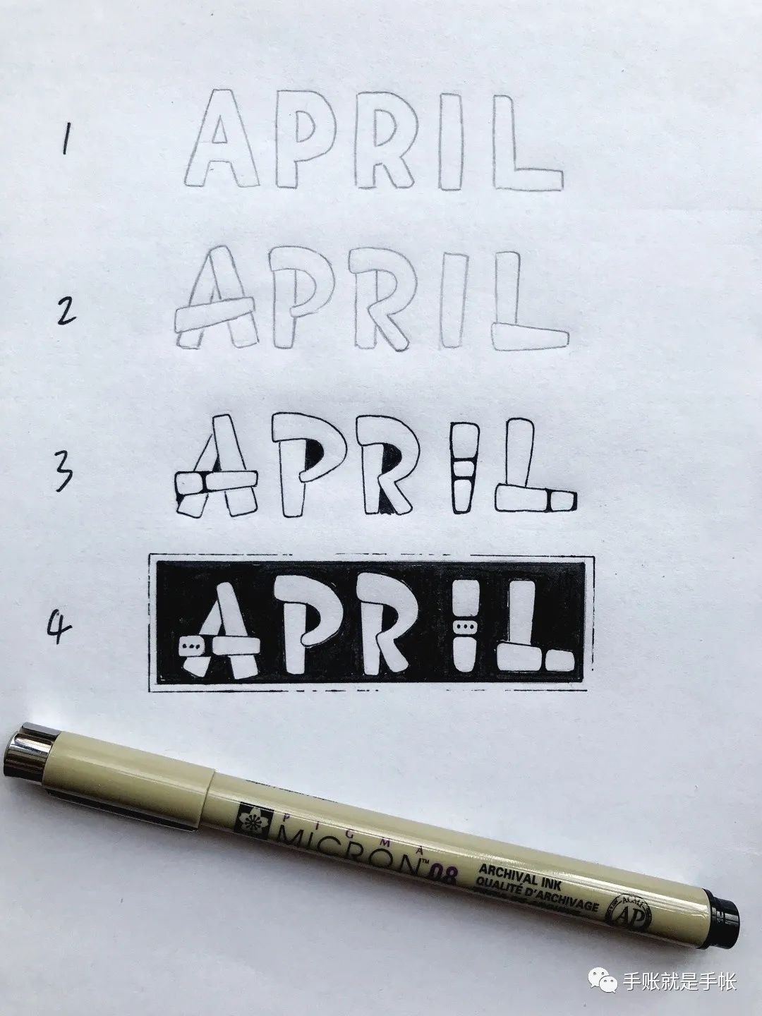 April Handbook丨A small tutorial on writing April in 6 fonts
