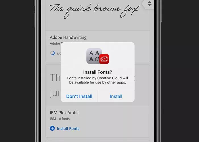 iOS 13 new font replacement tutorial, Adobe Creative Cloud download