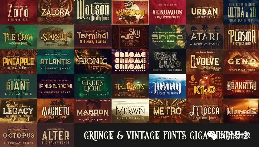 One word, one LOGO! The most complete collection of English fonts!