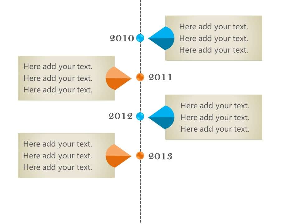 Vertical text box slideshow timeline