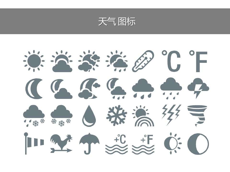 Weather forecast Weather related PPT small icon