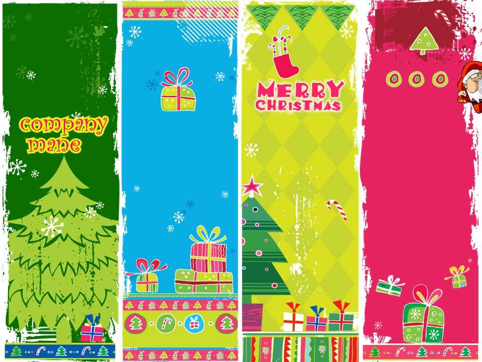 Brilliant and colorful Christmas PPT template