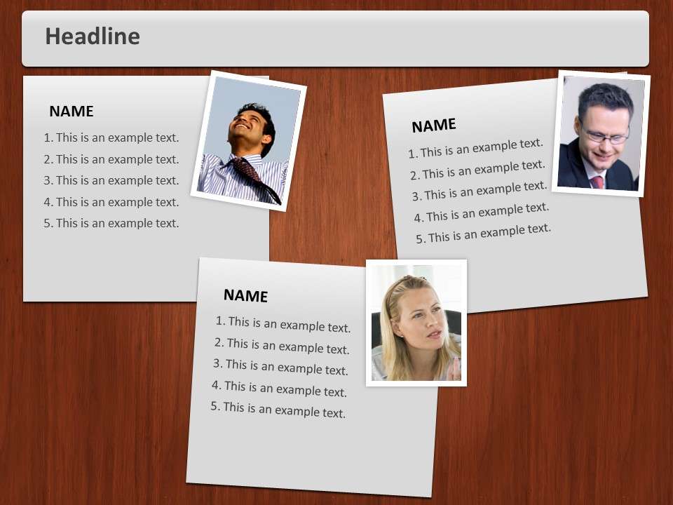Note photo character introduction PPT material