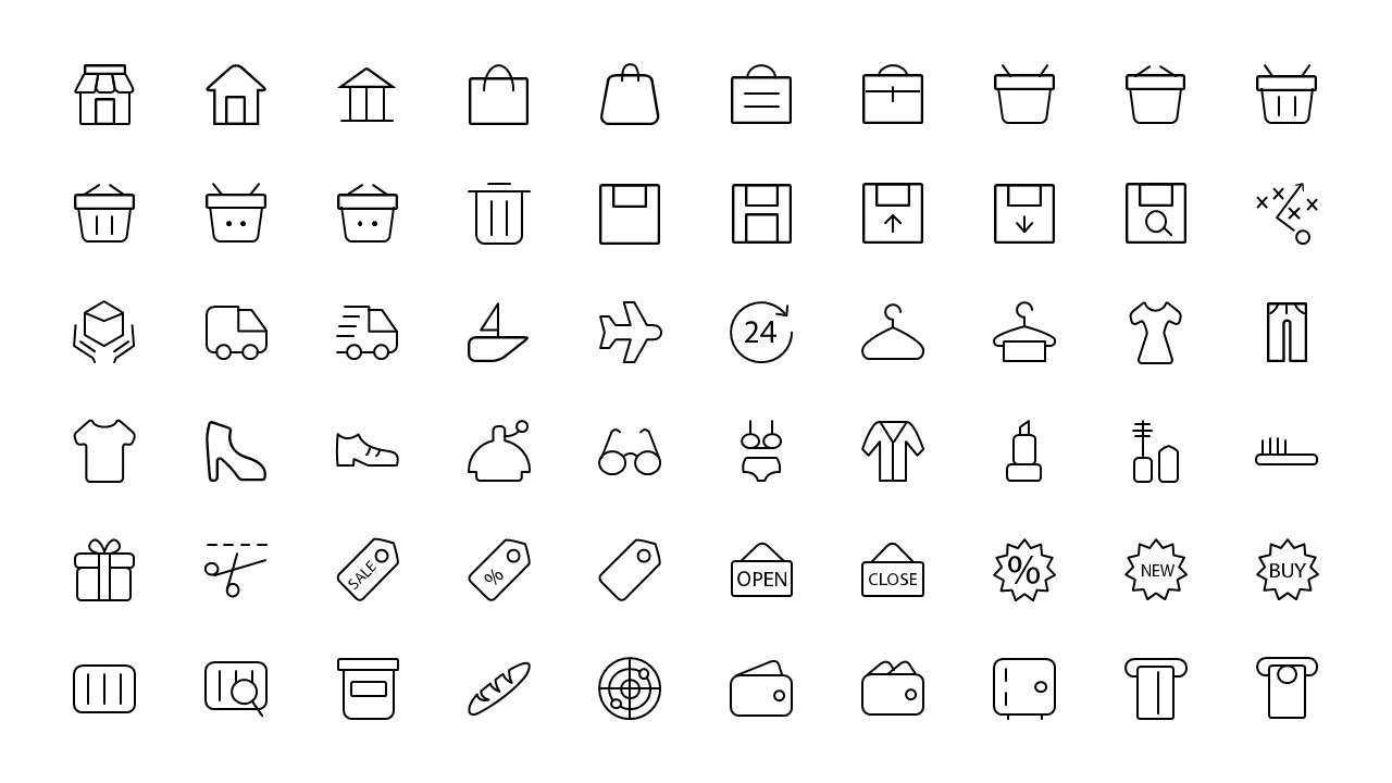 More than 1000 editable linear PPT small icons
