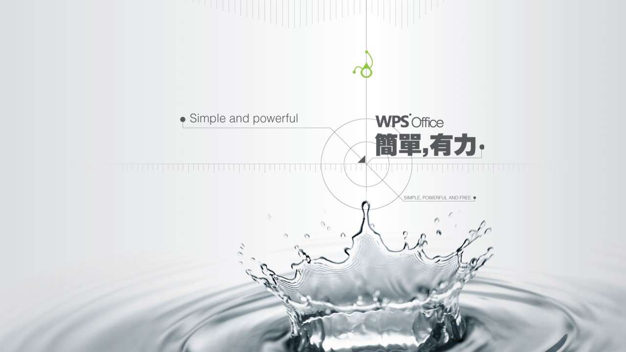 Creative dynamic water splash PPT template