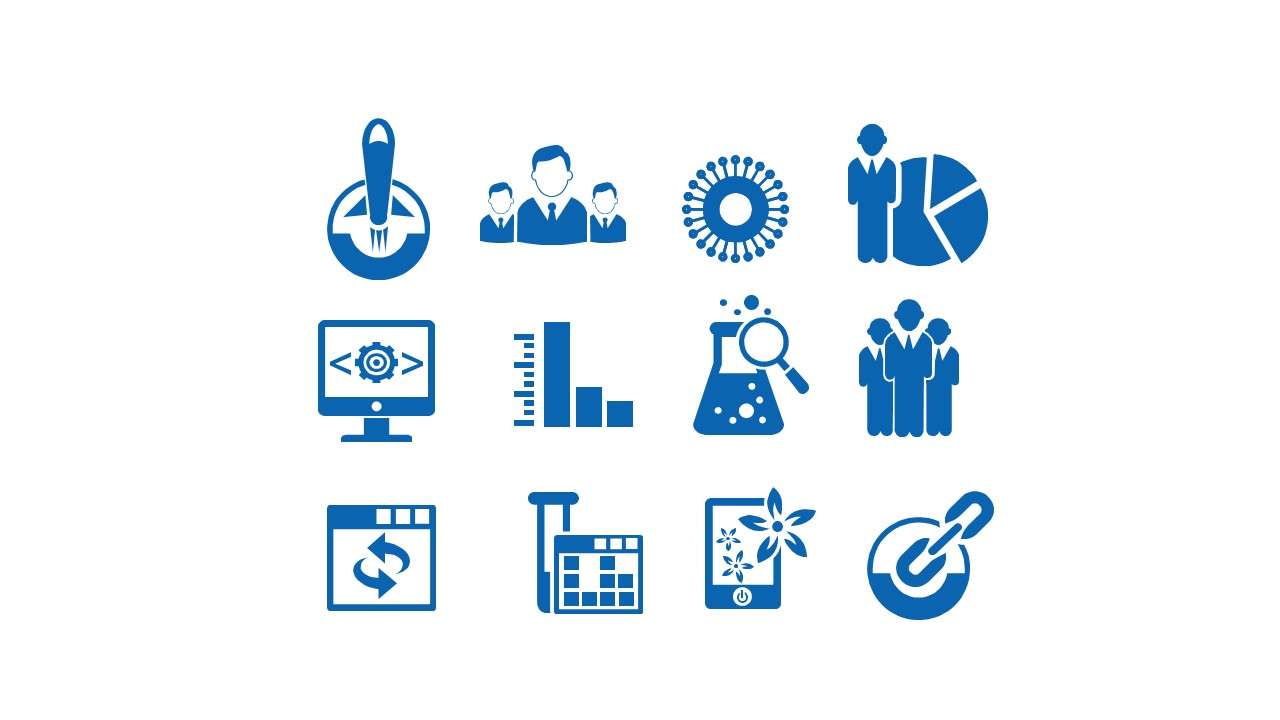 Editable exquisite blue business PPT small icon
