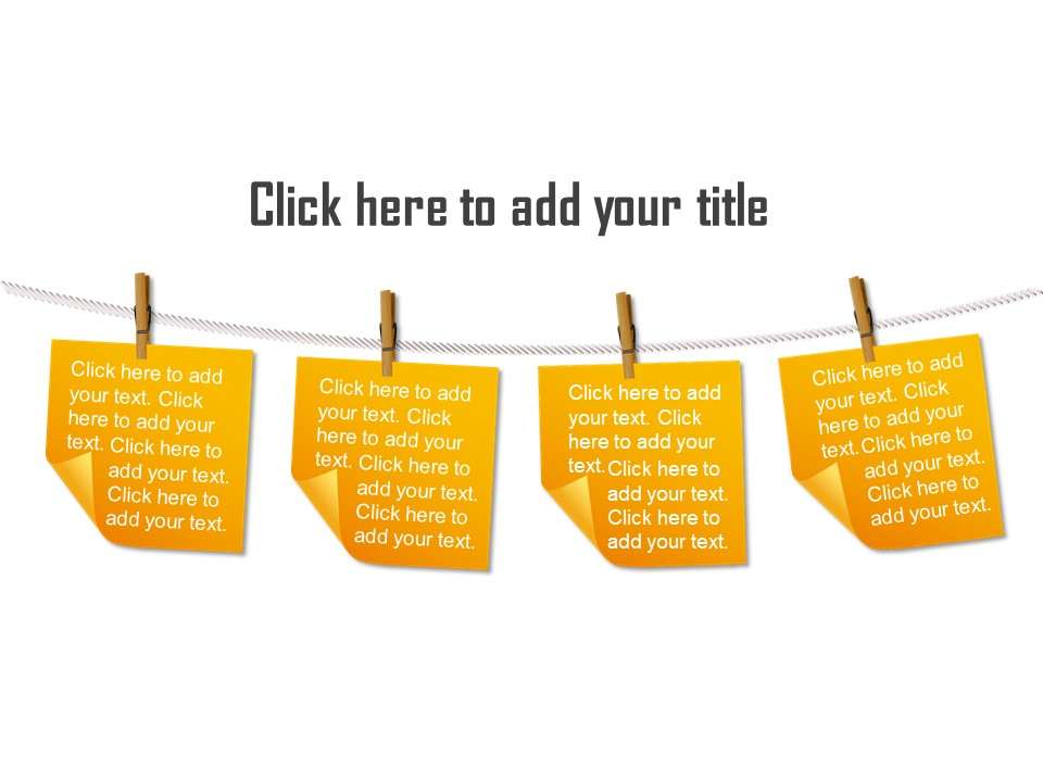 Clip drying note effect PPT text box