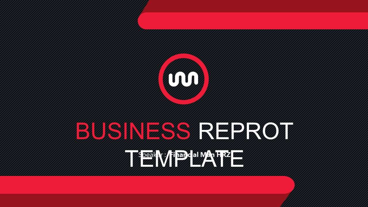 Black and red simple atmospheric business report PPT template