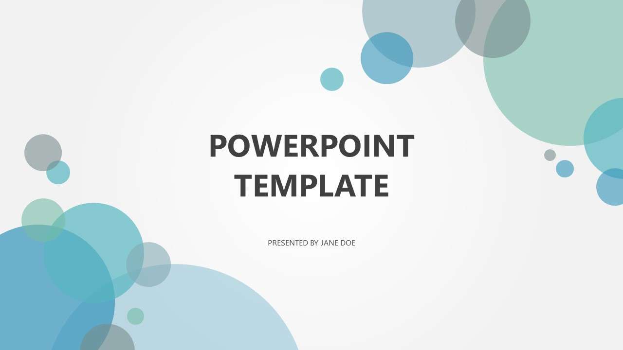 Simple wave point bubble general PPT template