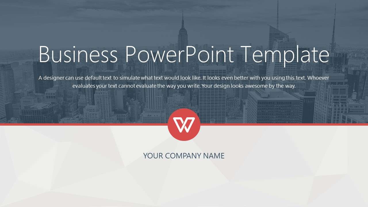 Steady and atmospheric business style PPT template