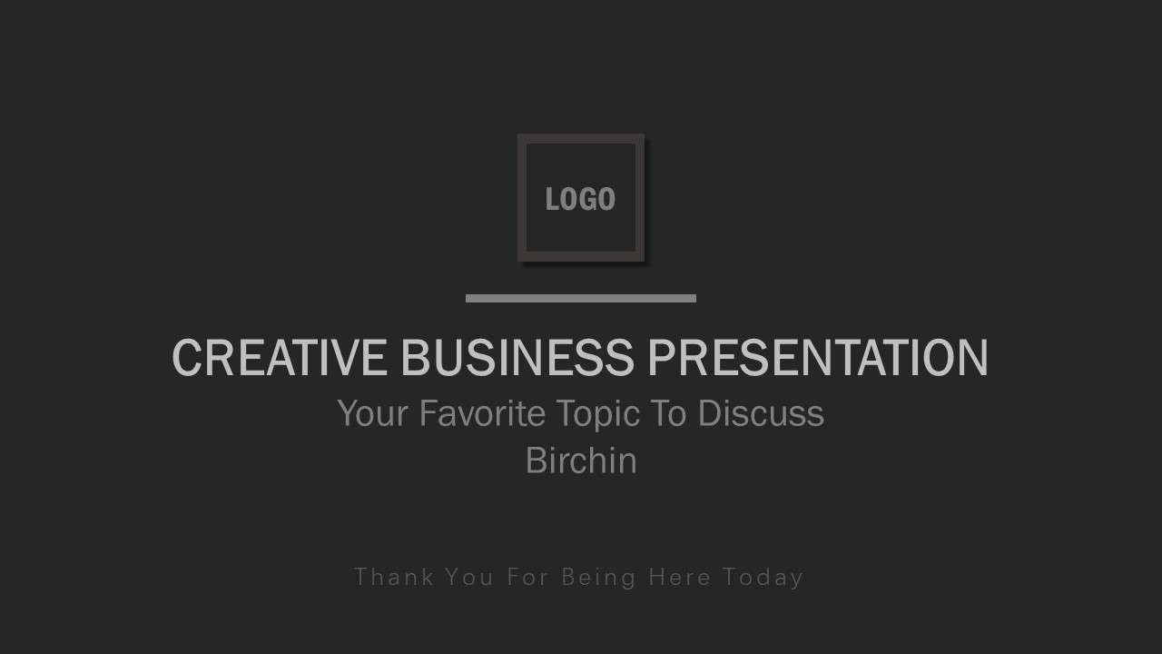 Simple and elegant black and gray business PPT template