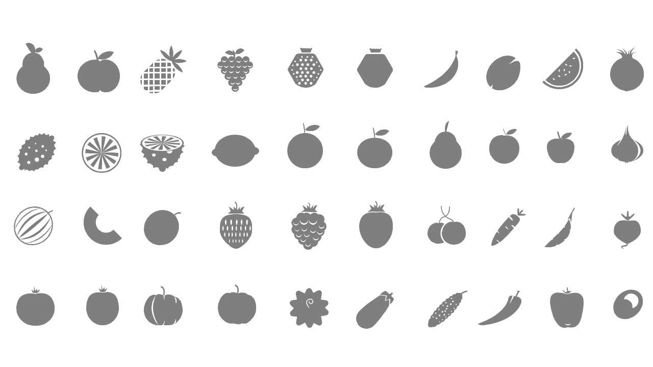 Food fruit drink tableware PPT small icon