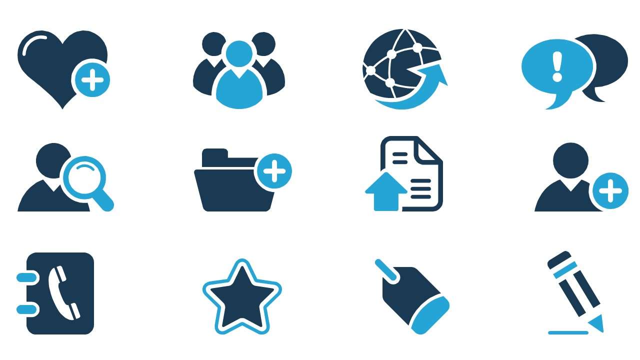 80 flat editable PPT small icons