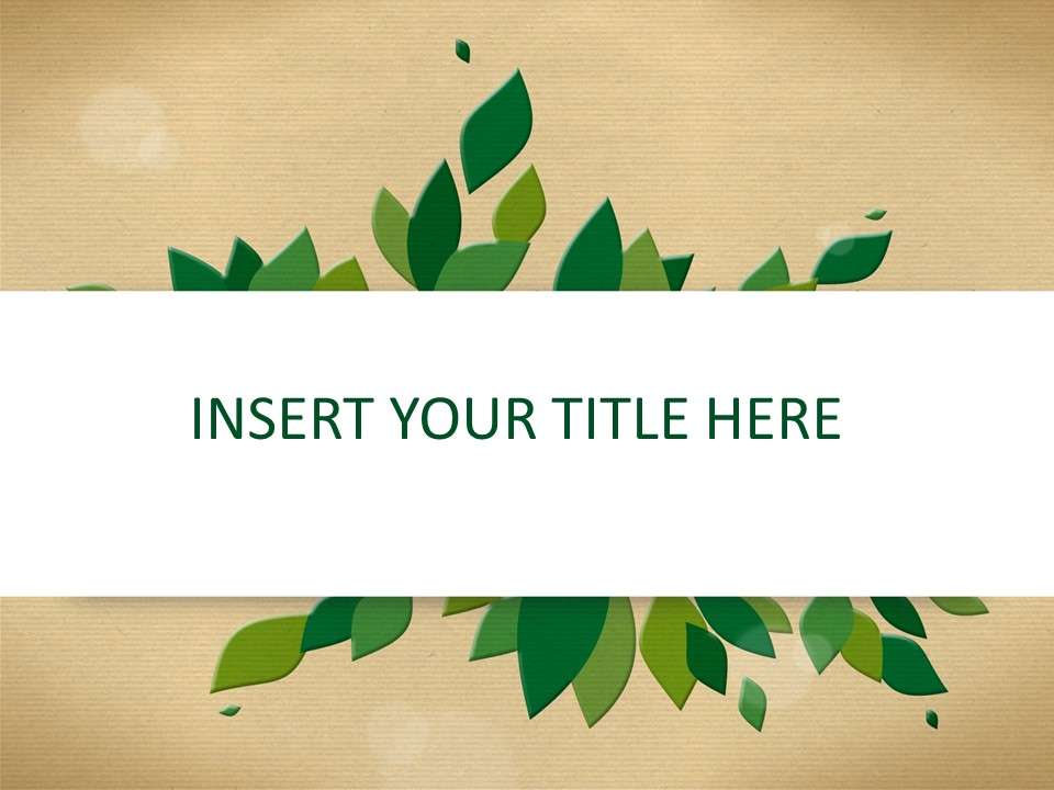 Retro green leaf slideshow background image