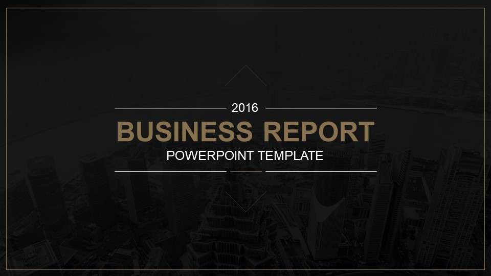 High-end cool black business report PPT template