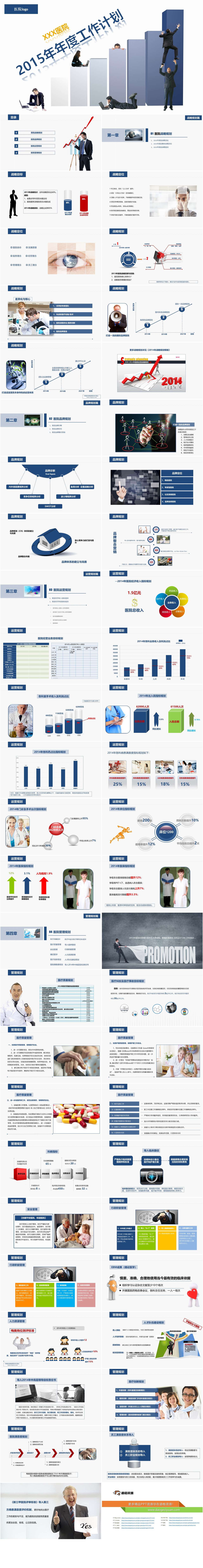 医院医疗机构工作计划PPT模板