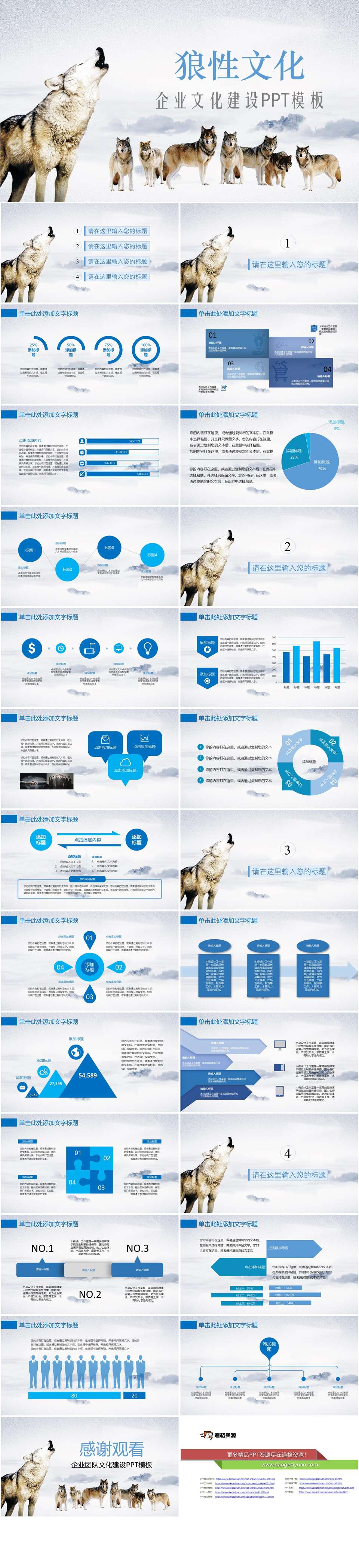 wolves-background-wolf-corporate-culture-training-ppt-template-animal