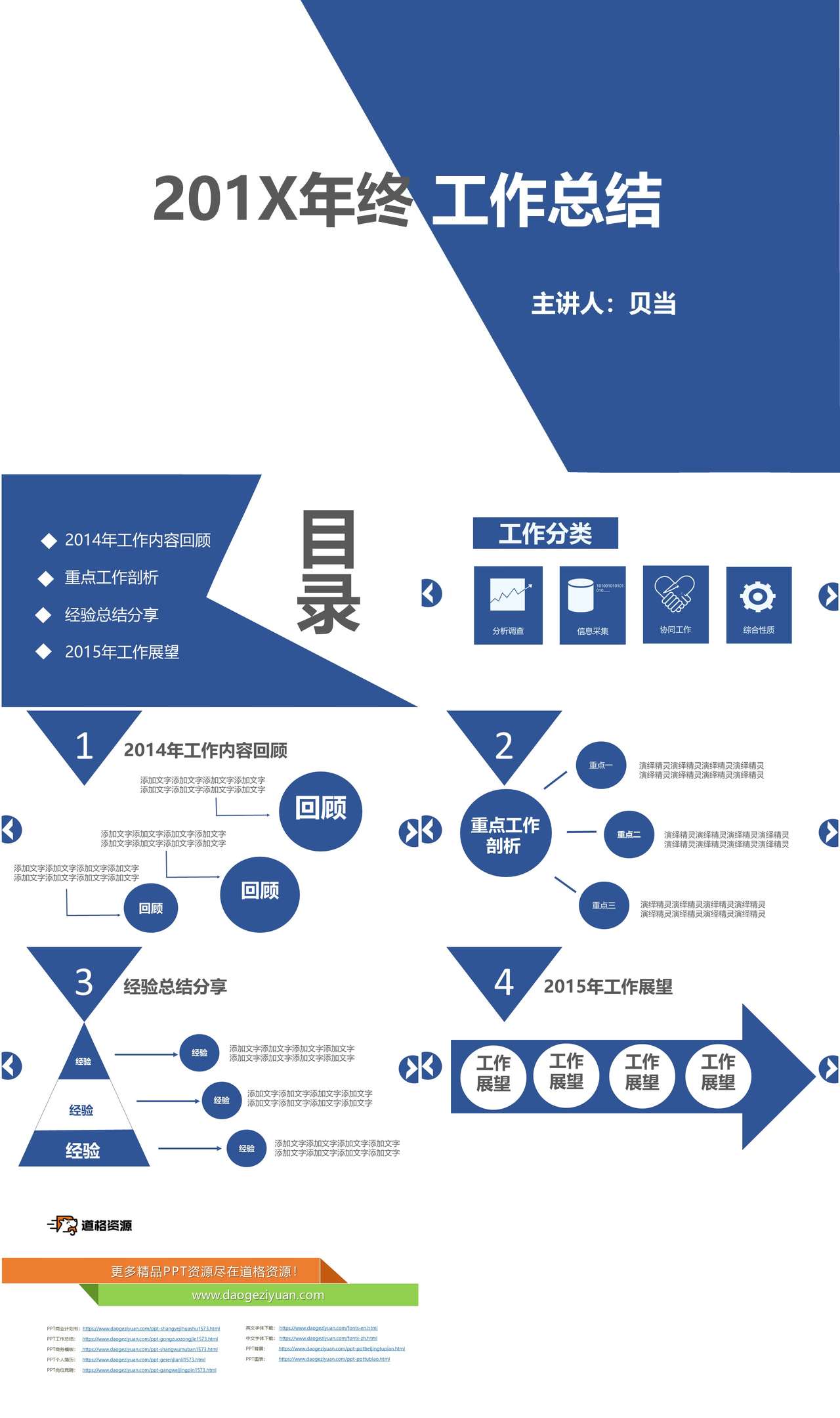 简约大气工作总结PPT模板