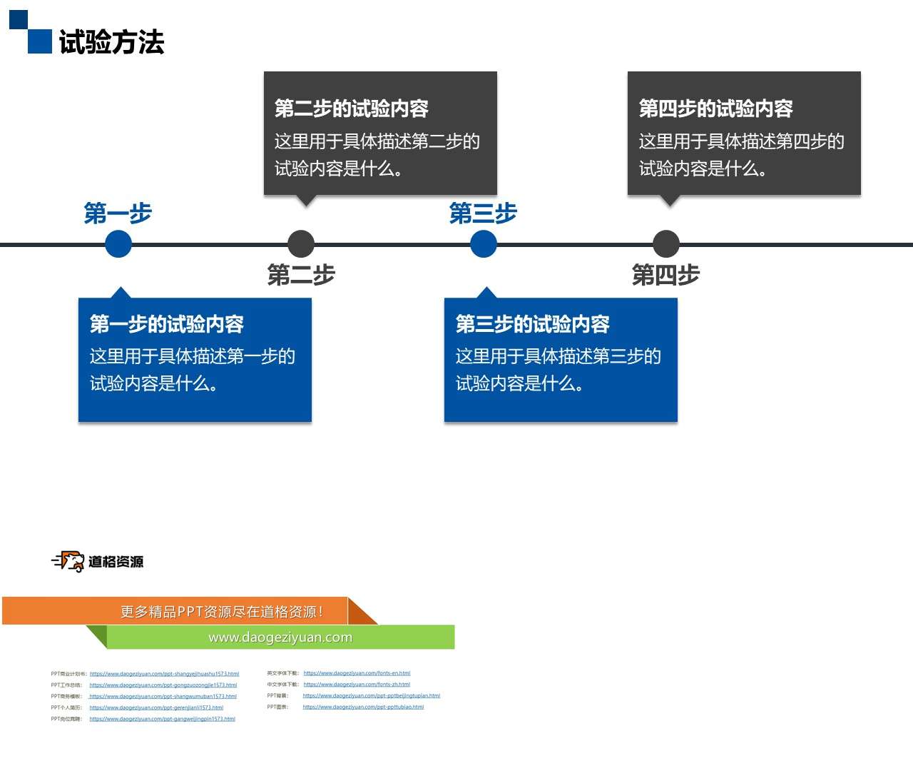 步骤流程说明ppt模板素材