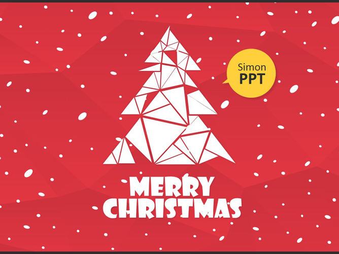 Flat festive Christmas PPT template