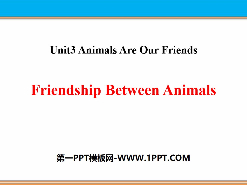 《Friendship Between Animals》Animals Are Our Friends PPT课件
