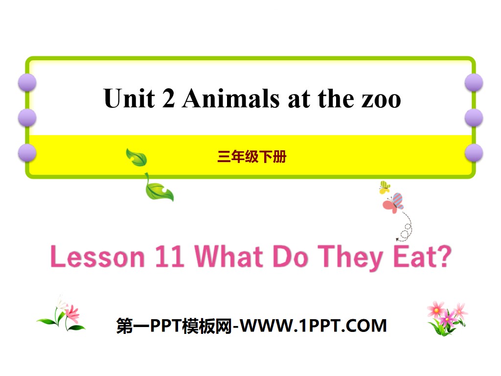 《What Do They Eat?》Animals at the zoo PPT

