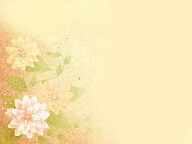 Ancient painting style flowers slideshow background