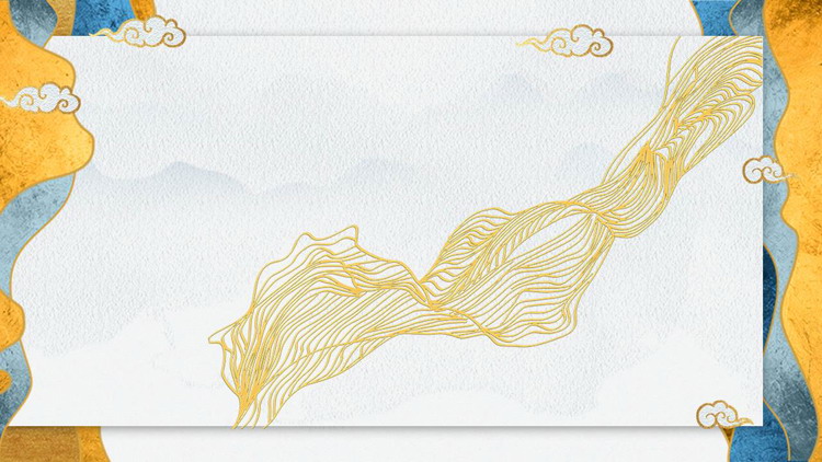 六张金色古典中国风PPT背景图片（5）