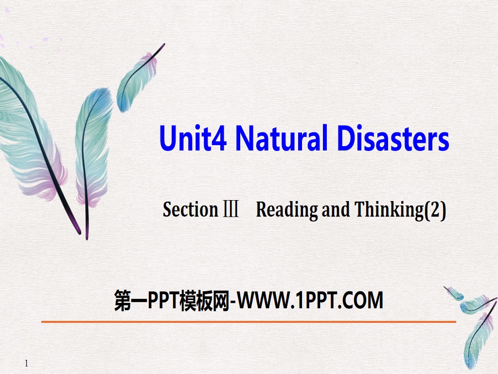 "Natural Disasters" Reading and Thinking PPT teaching courseware