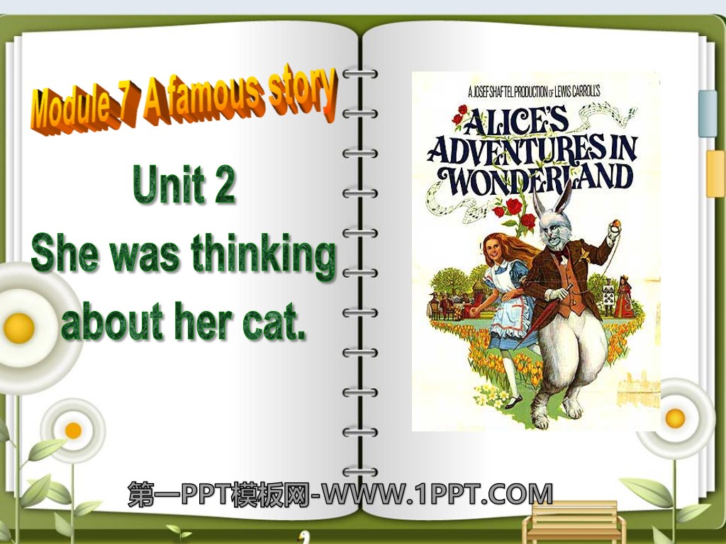 "She was thinking about her cat" A famous story PPT courseware