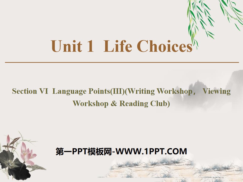 《Life Choices》Section ⅥPPT
