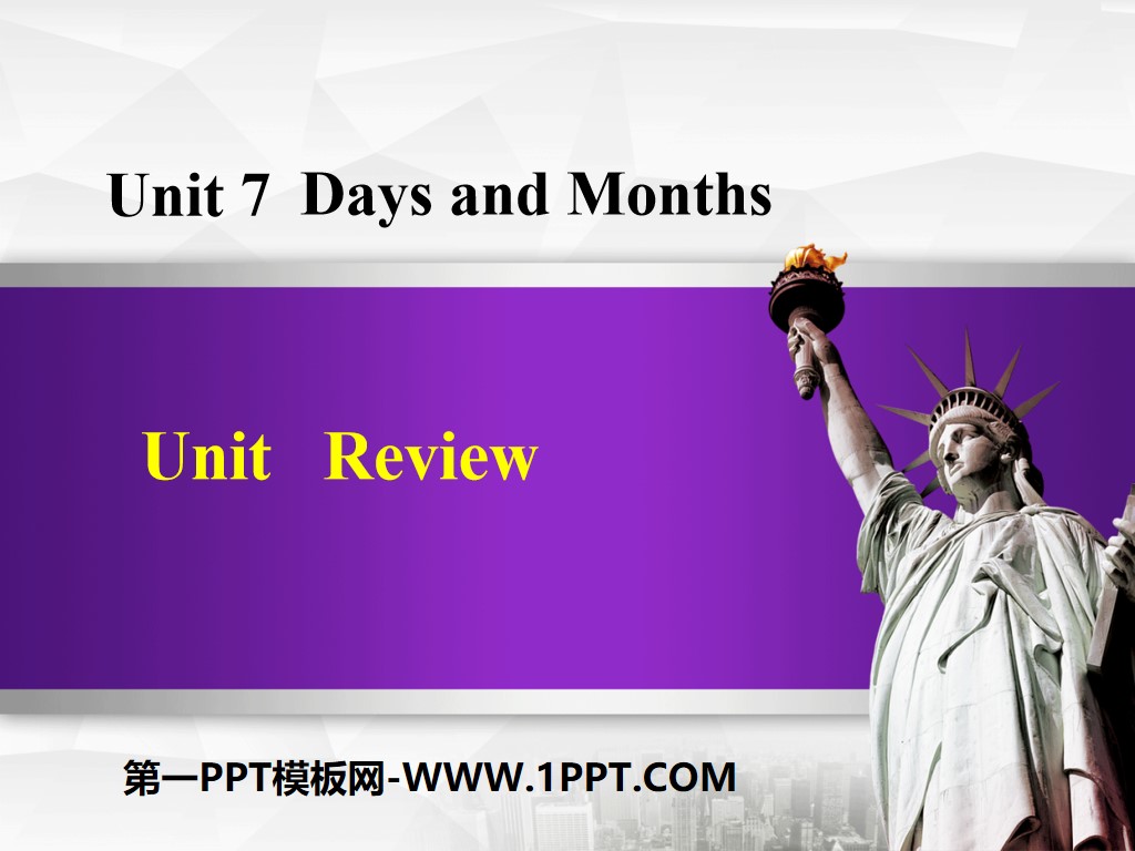 《Review》Days and Months PPT
