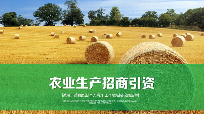 Agricultural harvest PPT template