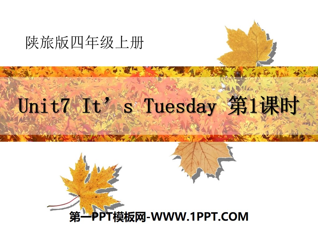 《It's Tuesday》PPT
