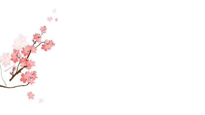 粉色樱花PPT边框背景图片（2）