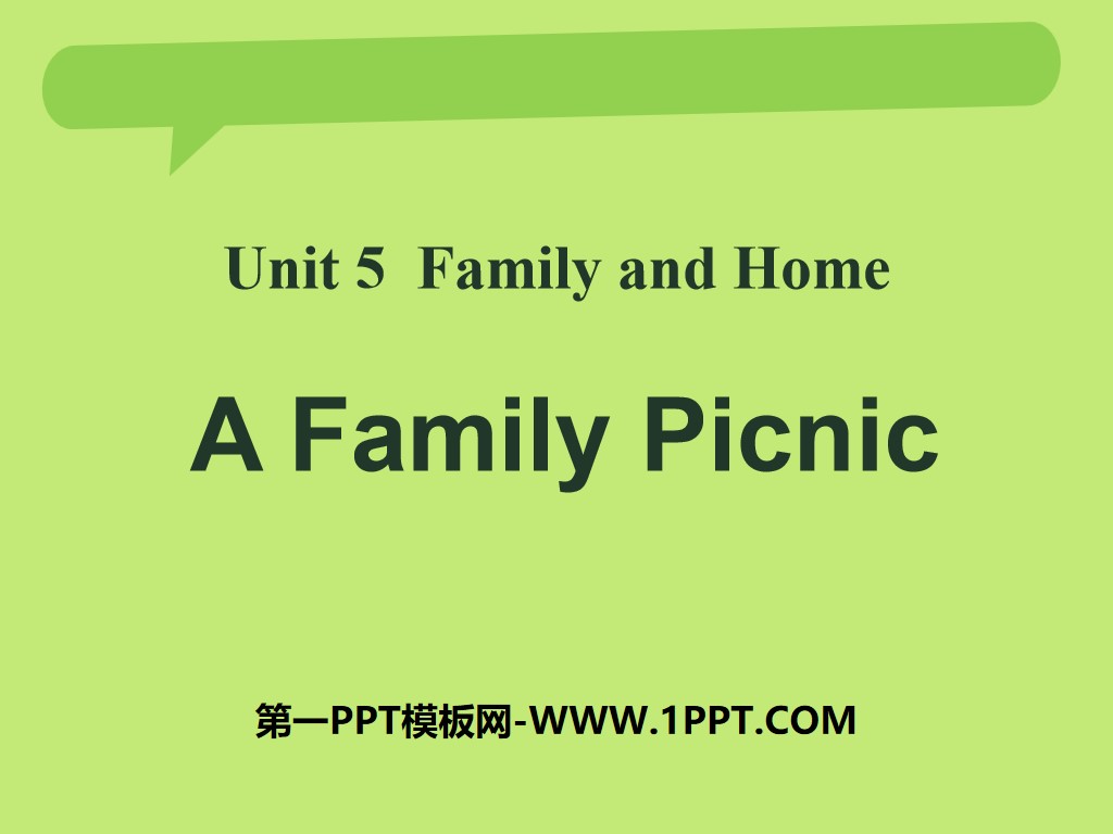 "A Family Picnic" Family and Home PPT download