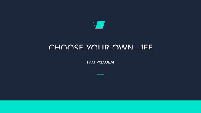 Simple line parallelogram PPT template