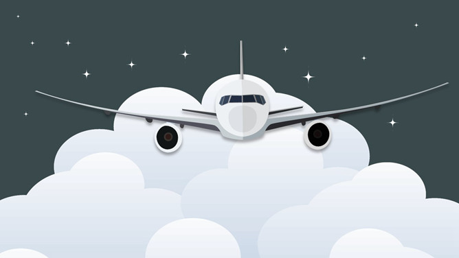 着陆起飞飞机ppt背景图片