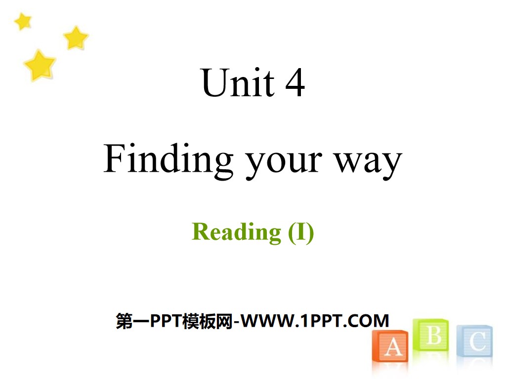 《Finding your way》ReadingPPT
