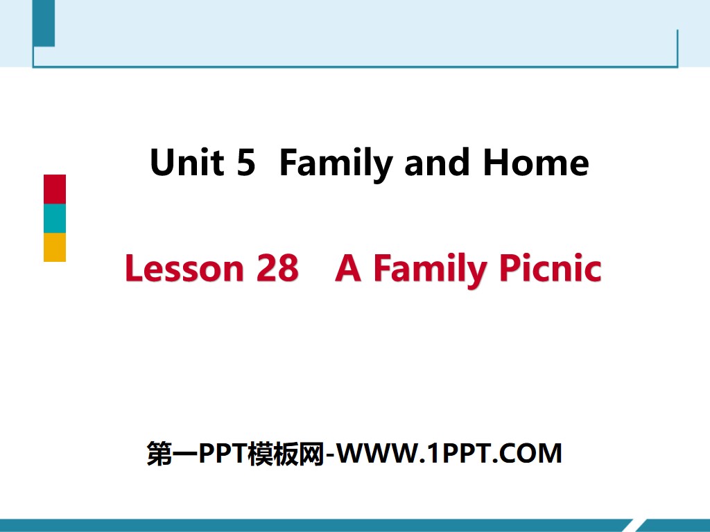 "A Family Picnic" Family and Home PPT free courseware