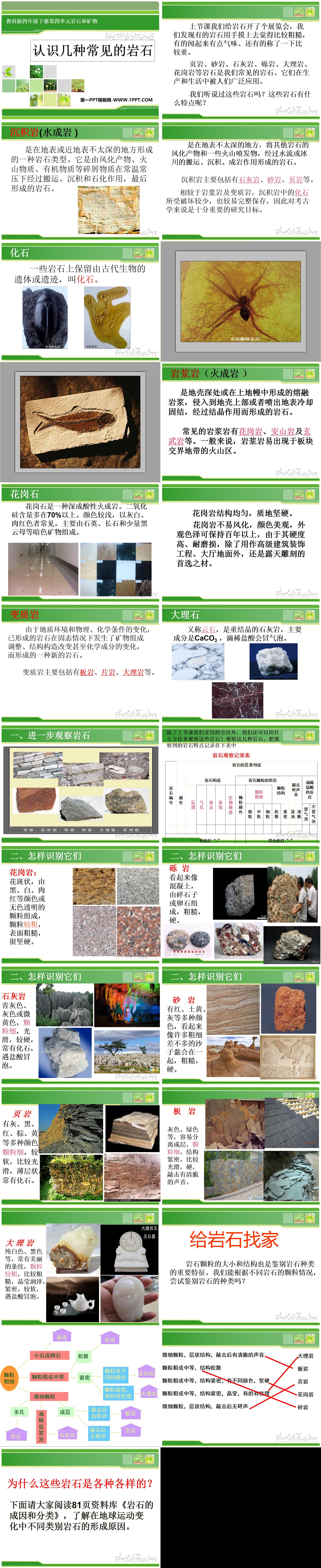 《认识几种常见的岩石》岩石和矿物PPT课件2
（2）