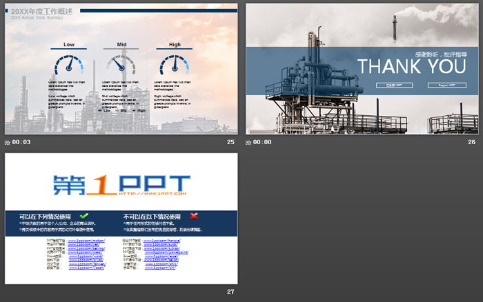 化工厂背景的工业PPT模板（6）
