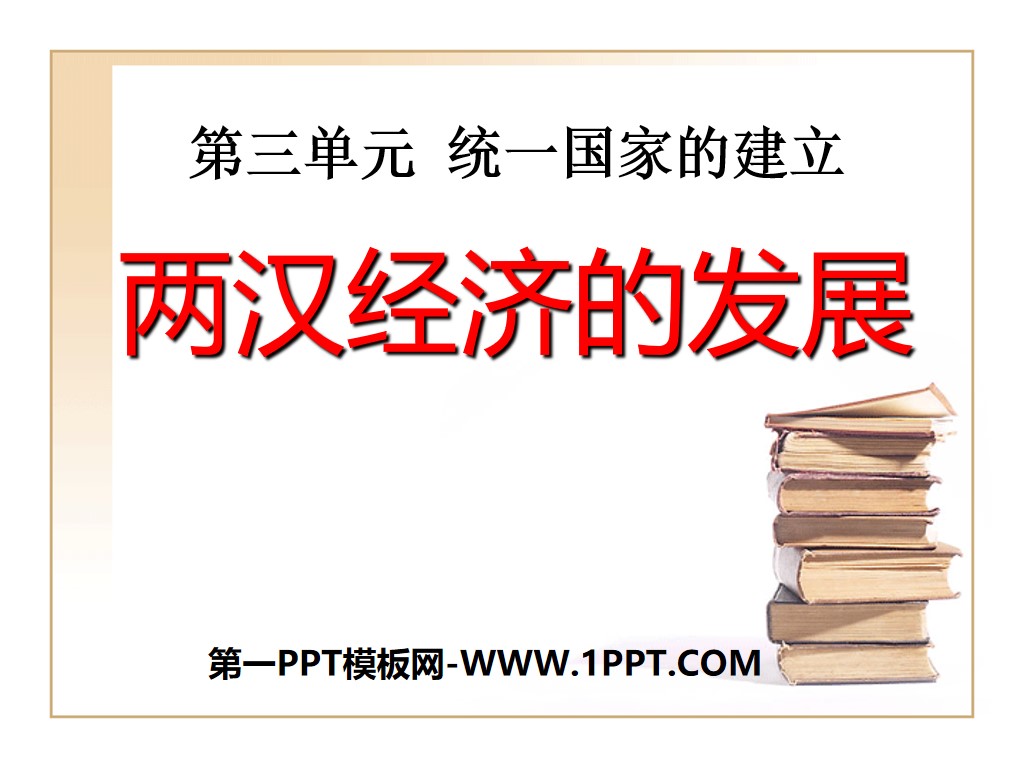 "The Development of the Economy of the Two Han Dynasties" The Establishment of a Unified Country PPT Courseware 3