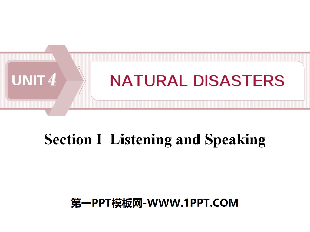"Natural Disasters" Listening and Speaking PPT courseware