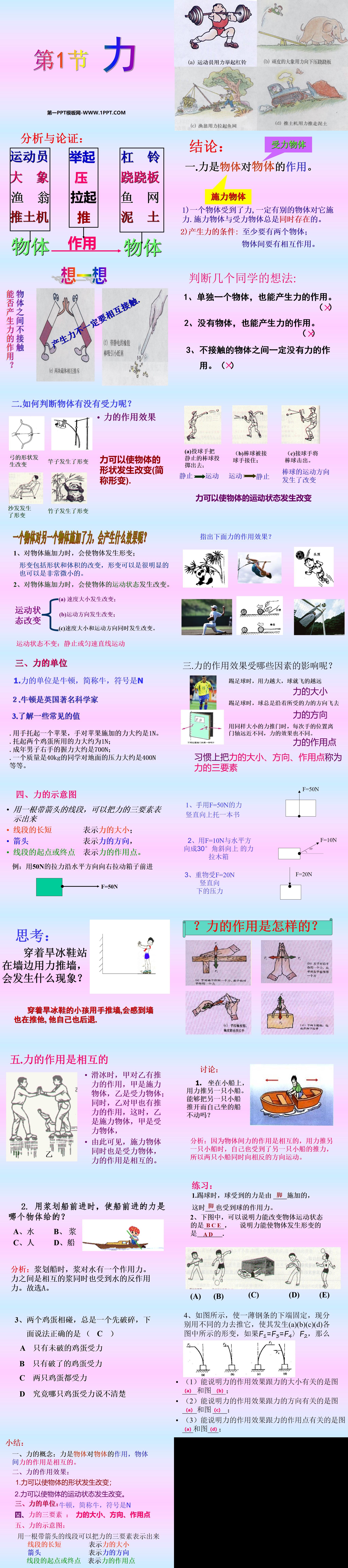 《力》PPT课件2
（2）